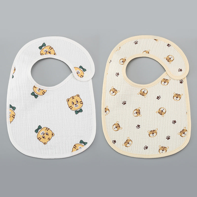Bavoirs fins en gaze de coton étanche - lot de 2