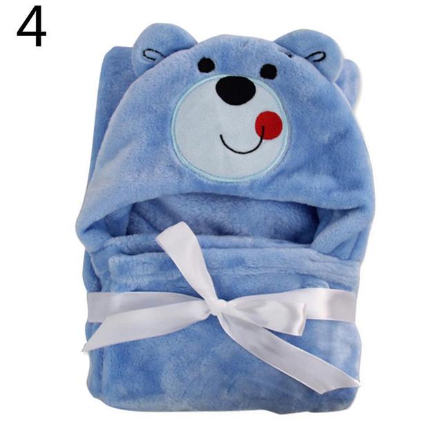 Sortie de bain à capuche en flanelle douce
