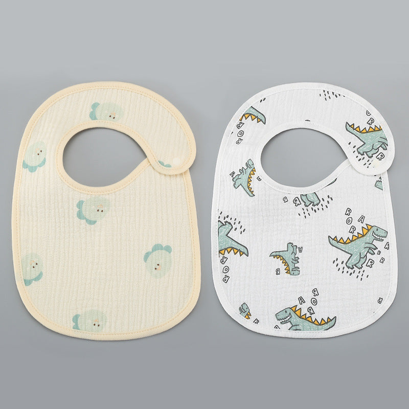 Bavoirs fins en gaze de coton étanche - lot de 2