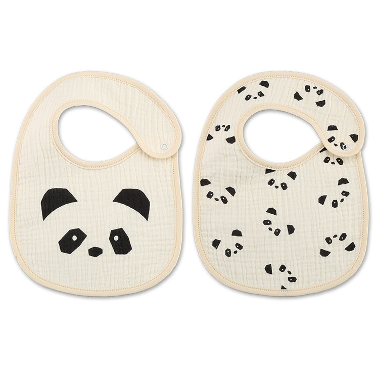 Bavoirs fins en gaze de coton étanche - lot de 2