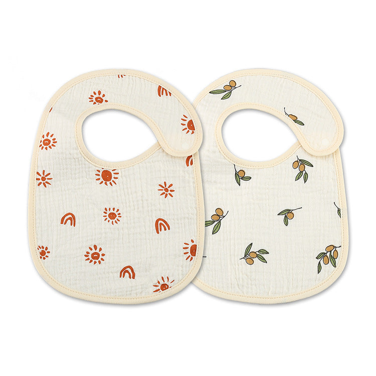 Bavoirs fins en gaze de coton étanche - lot de 2