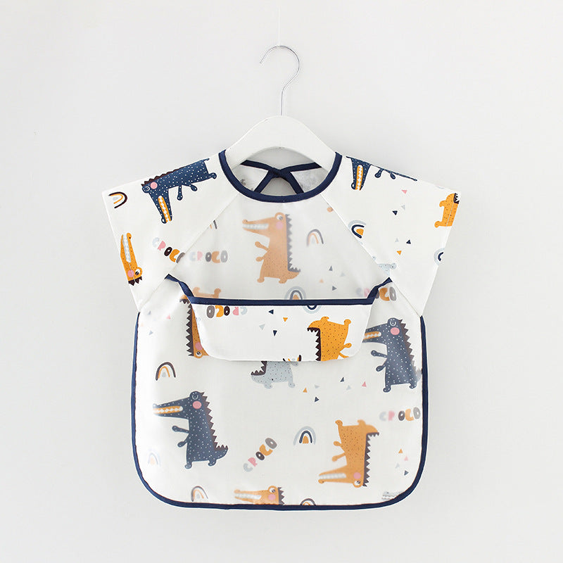Bavoir imperméable à manches longues motifs animaux