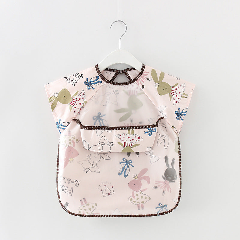 Bavoir imperméable à manches longues motifs animaux