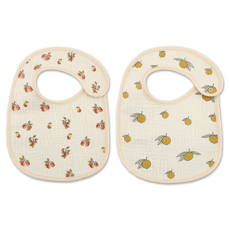 Bavoirs fins en gaze de coton étanche - lot de 2