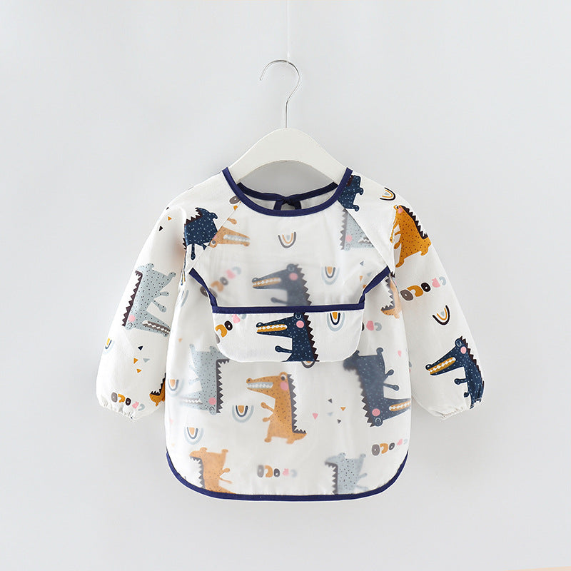 Bavoir imperméable à manches longues motifs animaux