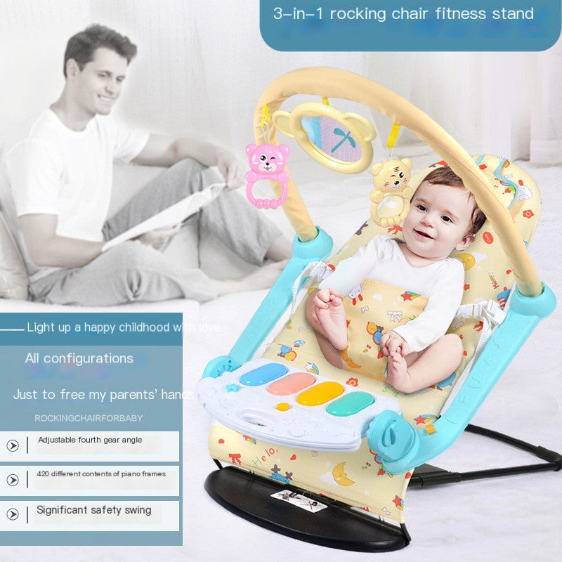 Portique d'éveil musical avec piano à pédale