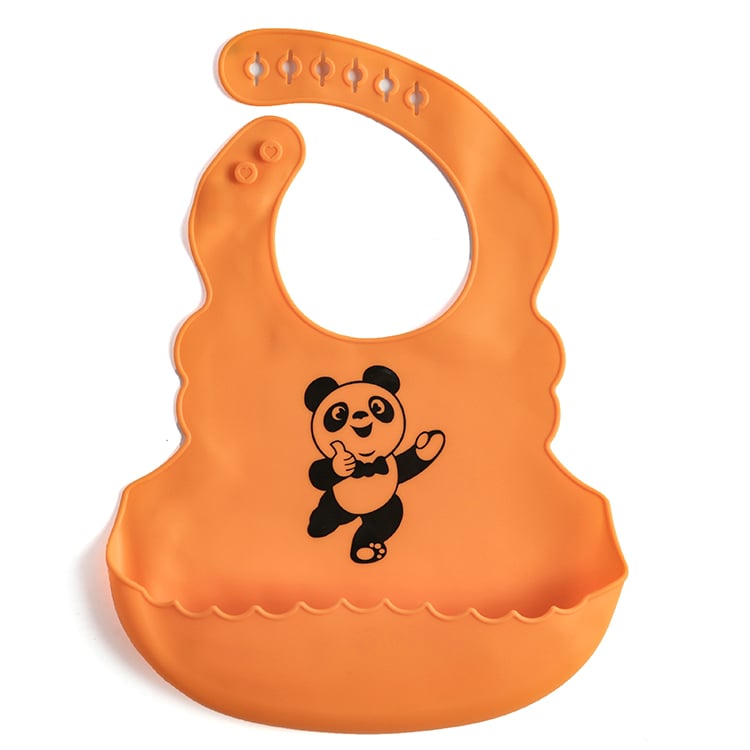 Bavoir en silicone avec poche à salive intégrée