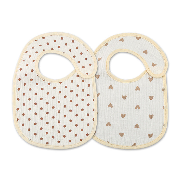 Bavoirs fins en gaze de coton étanche - lot de 2
