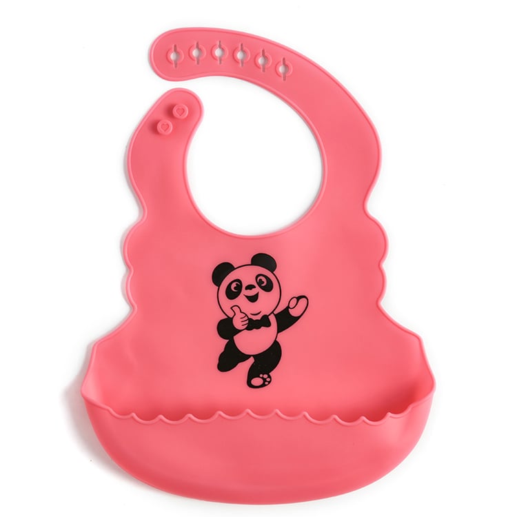 Bavoir en silicone avec poche à salive intégrée