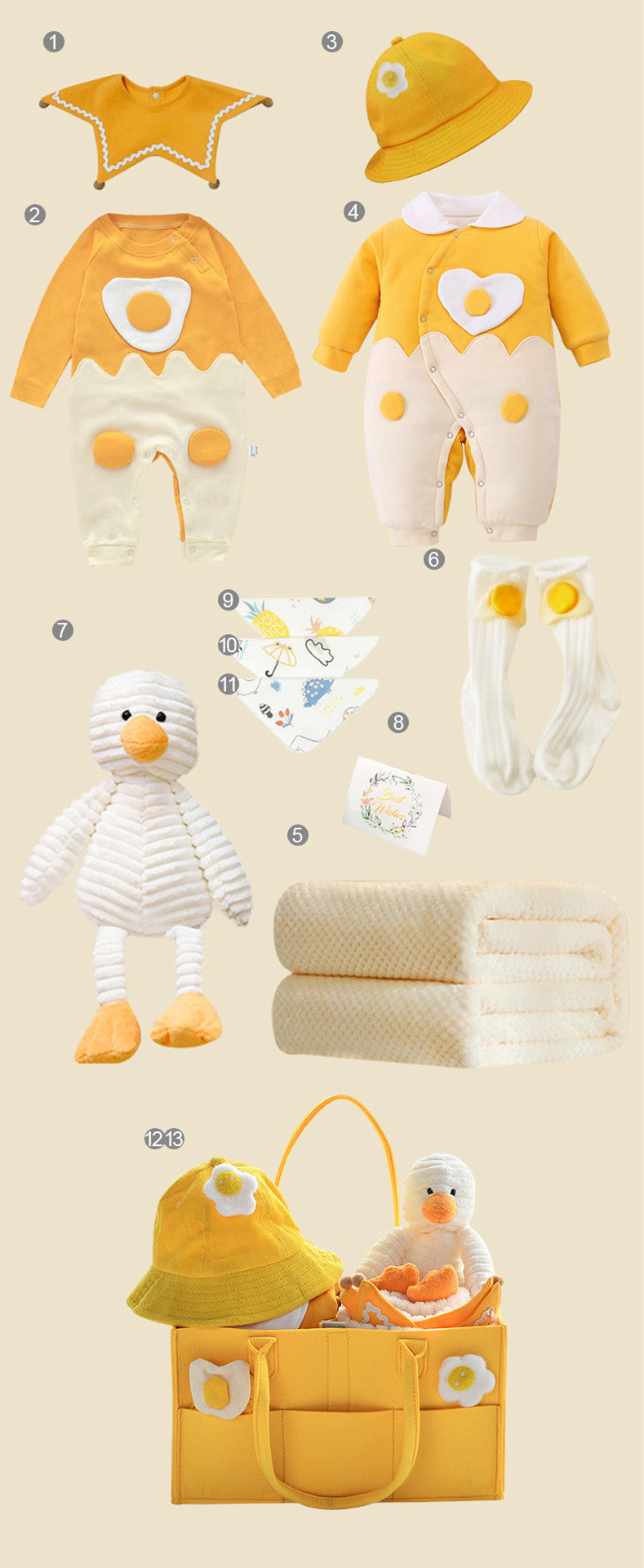 Coffret naissance 14 pièces en coton bio