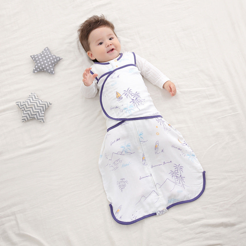 Turbulette cocon en coton à motifs pour bébé