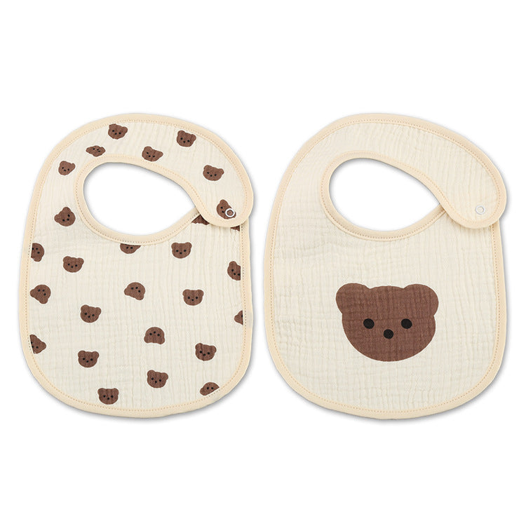 Bavoirs fins en gaze de coton étanche - lot de 2