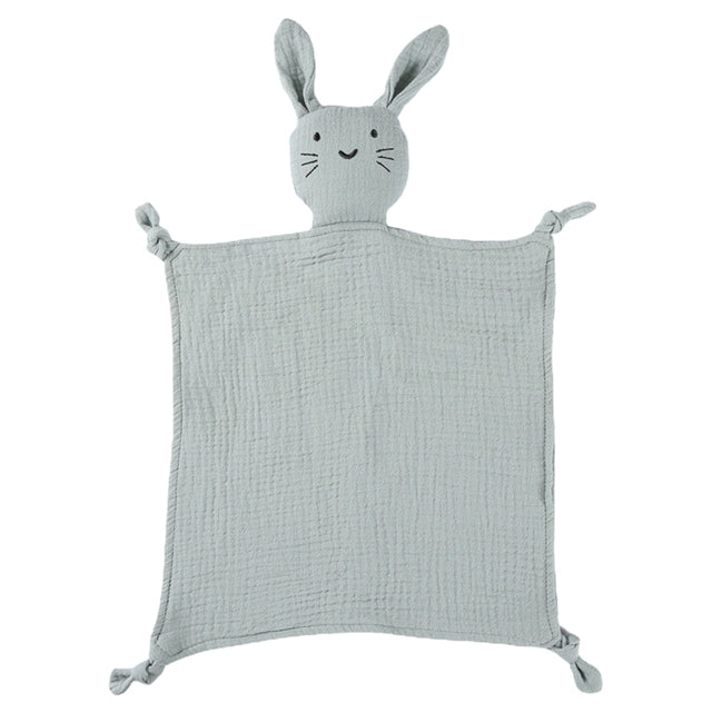 Doudou lange en coton motif lapin
