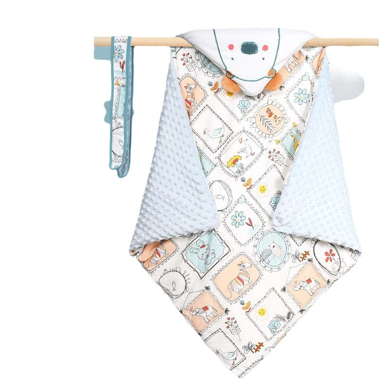Couverture d'emmaillotage en coton motifs enfantins