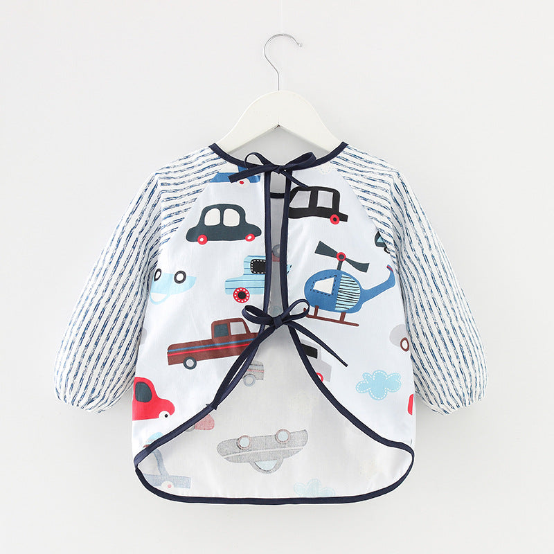 Bavoir imperméable à manches longues motifs animaux