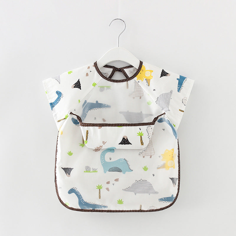 Bavoir imperméable à manches longues motifs animaux