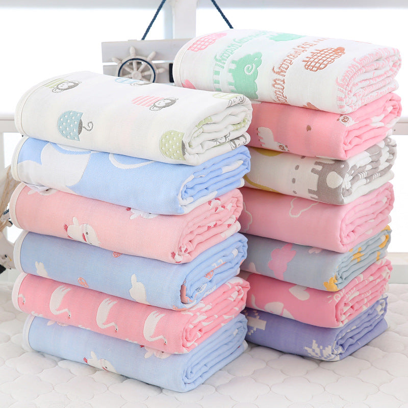 Serviette de bain bébé en gaze de coton 6 couches