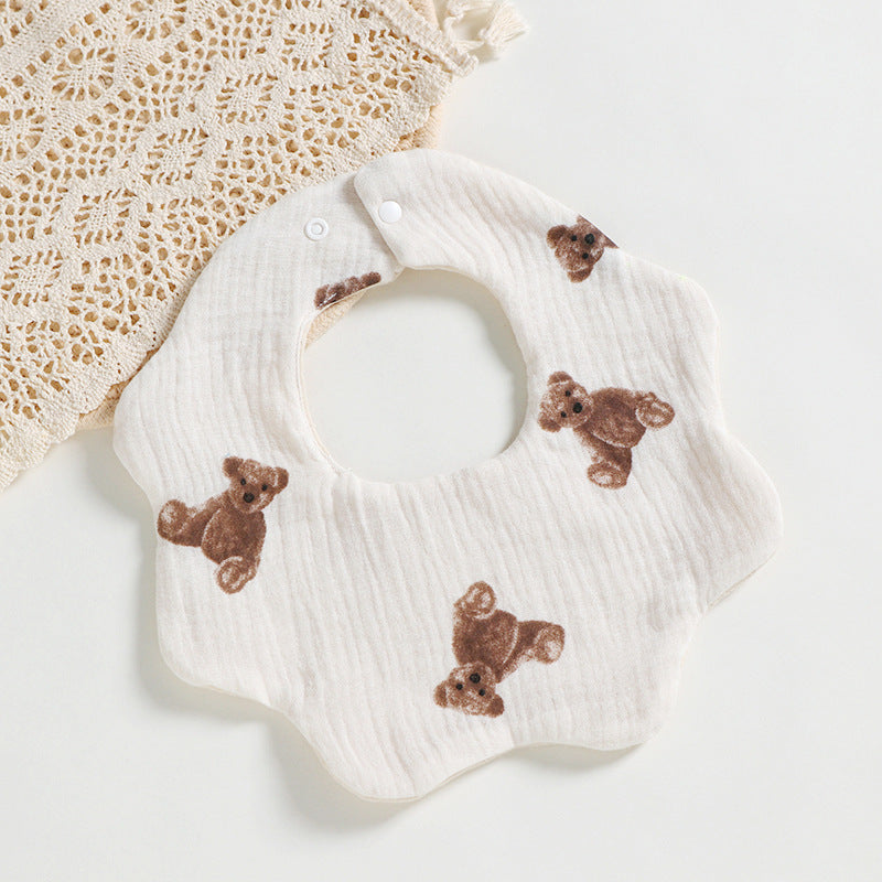 Bavoir bébé en coton imprimé