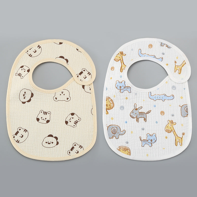 Bavoirs fins en gaze de coton étanche - lot de 2
