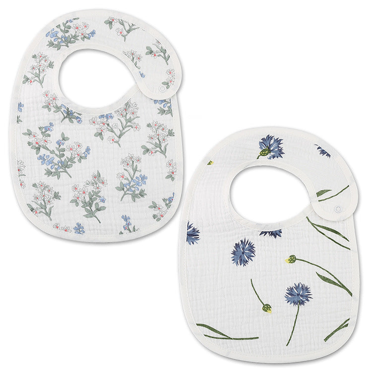 Bavoirs fins en gaze de coton étanche - lot de 2
