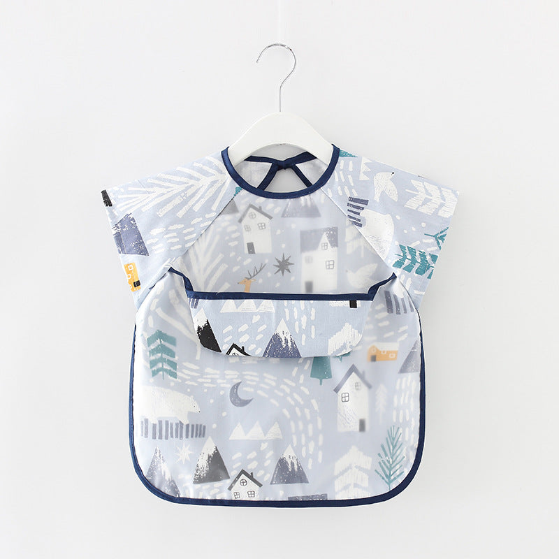 Bavoir imperméable à manches longues motifs animaux