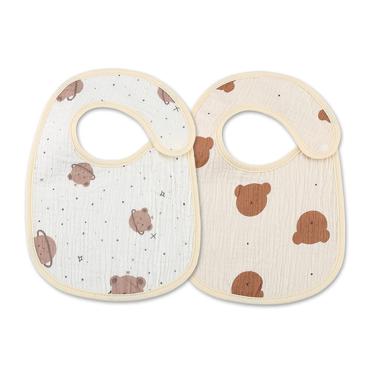 Bavoirs fins en gaze de coton étanche - lot de 2
