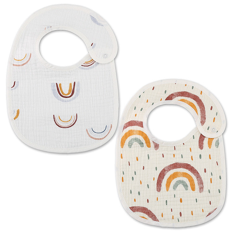 Bavoirs fins en gaze de coton étanche - lot de 2